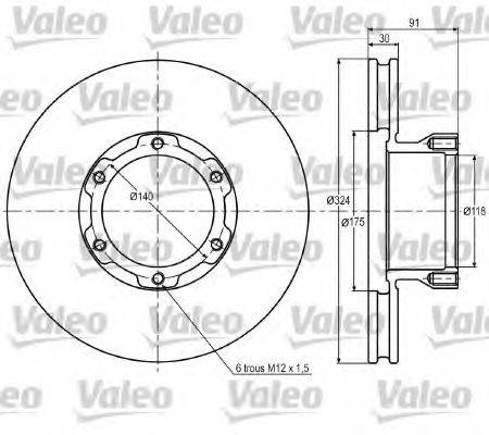 VALEO 187017 гальмівний диск