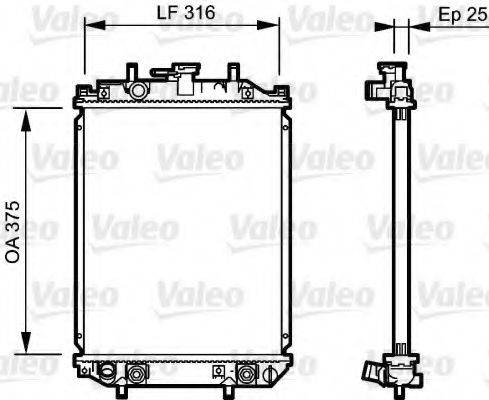 VALEO 734106 Радіатор, охолодження двигуна