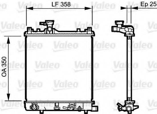 VALEO 734486 Радіатор, охолодження двигуна