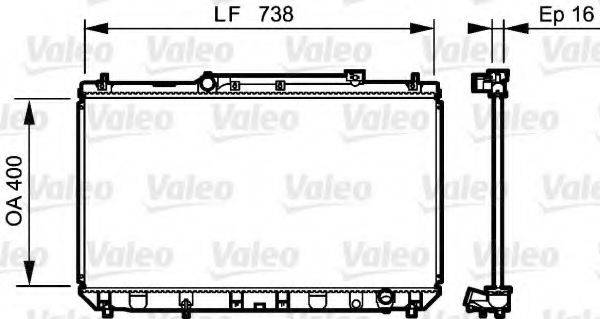 VALEO 734488 Радіатор, охолодження двигуна