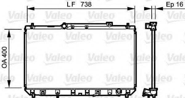 VALEO 734489 Радіатор, охолодження двигуна