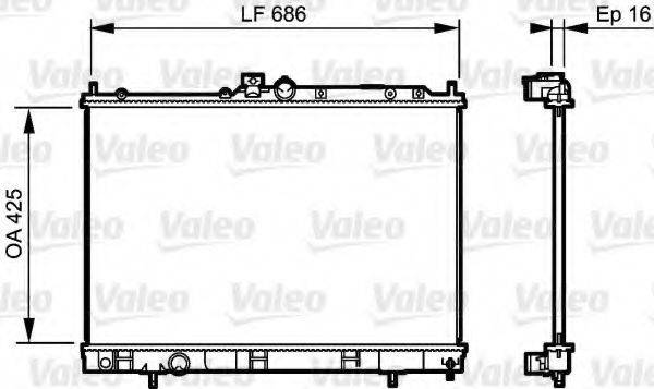 VALEO 735201 Радіатор, охолодження двигуна