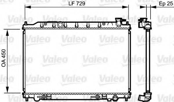 VALEO 735204 Радіатор, охолодження двигуна