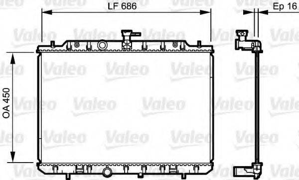 VALEO 735205 Радіатор, охолодження двигуна