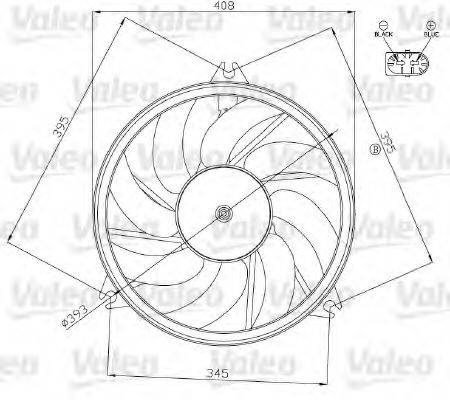 VALEO 696074 Вентилятор, охолодження двигуна