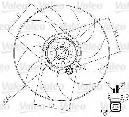 VALEO 696189 Вентилятор, охолодження двигуна