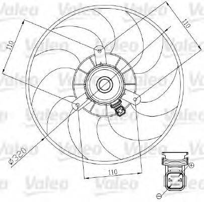 VALEO 698444 Вентилятор, охолодження двигуна