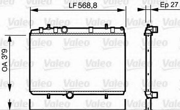 VALEO 734338 Радіатор, охолодження двигуна