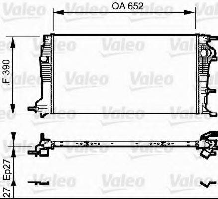 VALEO 735182 Радіатор, охолодження двигуна