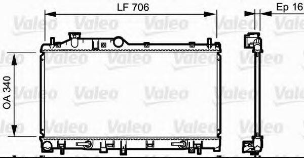 VALEO 735212 Радіатор, охолодження двигуна