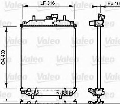 VALEO 735257 Радіатор, охолодження двигуна