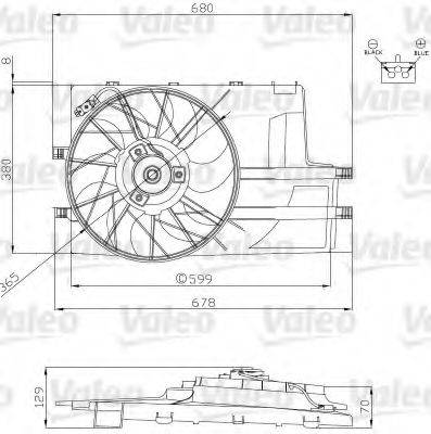 VALEO 696129 Електродвигун, вентилятор радіатора