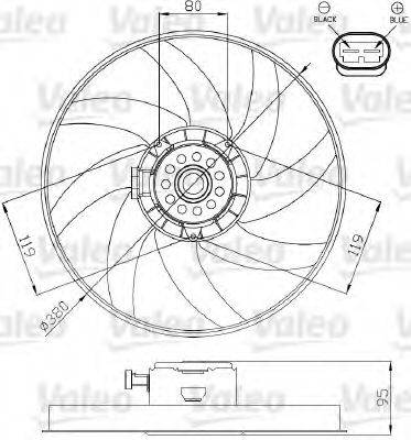 VALEO 696285 Вентилятор, охолодження двигуна