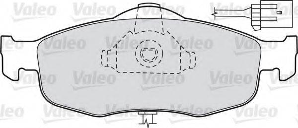 VALEO 598034 Комплект гальмівних колодок, дискове гальмо