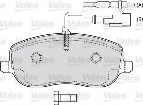 VALEO 598793 Комплект гальмівних колодок, дискове гальмо