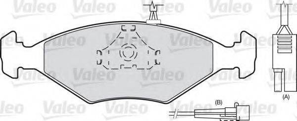 VALEO 598423 Комплект гальмівних колодок, дискове гальмо