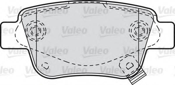 VALEO 598812 Комплект гальмівних колодок, дискове гальмо