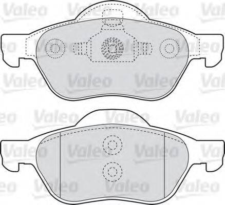 VALEO 598471 Комплект гальмівних колодок, дискове гальмо