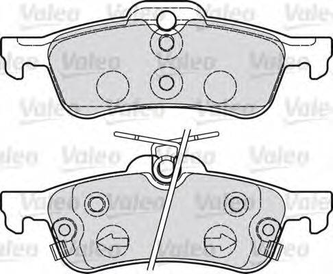 VALEO 601028 Комплект гальмівних колодок, дискове гальмо