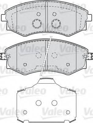 VALEO 598870 Комплект гальмівних колодок, дискове гальмо