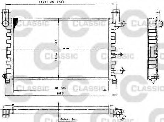 VALEO 230483 Радіатор, охолодження двигуна