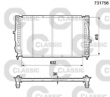 VALEO 231756 Радіатор, охолодження двигуна