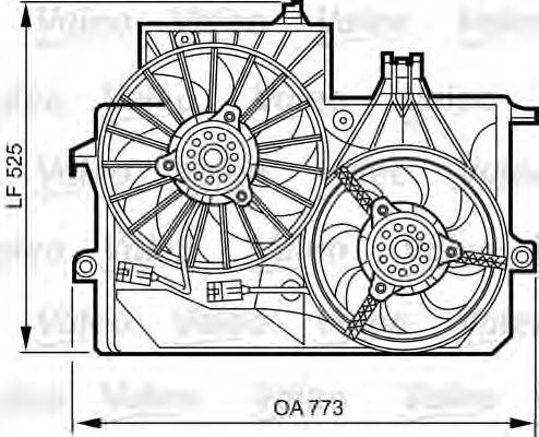 VALEO 696385 Кронштейн, вентилятор радіатора