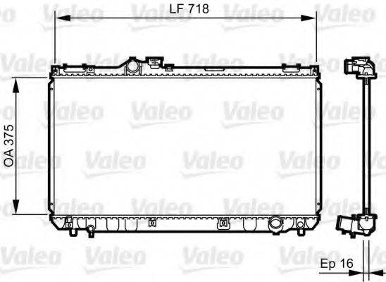 VALEO 734498 Радіатор, охолодження двигуна