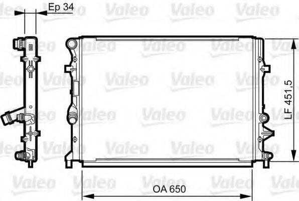 VALEO 735280 Радіатор, охолодження двигуна