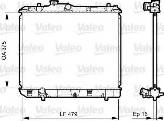 VALEO 735383 Радіатор, охолодження двигуна