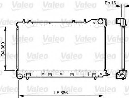 VALEO 735404 Радіатор, охолодження двигуна