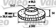 VALEO 197204 гальмівний диск