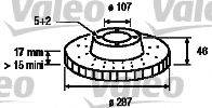 VALEO 186628 гальмівний диск