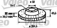 VALEO 186265 гальмівний диск