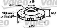 VALEO 186247 гальмівний диск