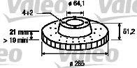 VALEO 186235 гальмівний диск