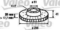 VALEO 186229 гальмівний диск