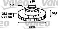 VALEO 186191 гальмівний диск