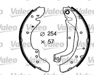 VALEO 553776 Комплект гальмівних колодок