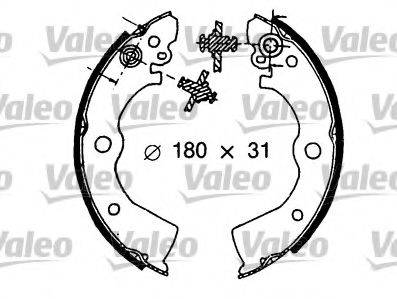 VALEO 553825 Комплект гальмівних колодок