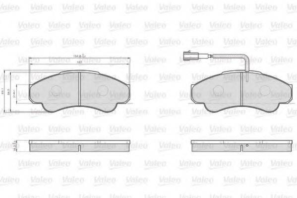 VALEO 872919 Комплект гальмівних колодок, дискове гальмо