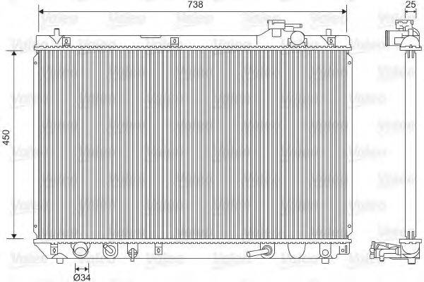 VALEO 701608 Радіатор, охолодження двигуна