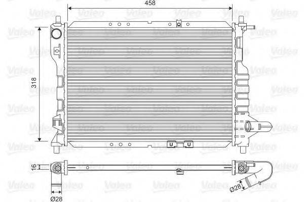 VALEO 701598 Радіатор, охолодження двигуна