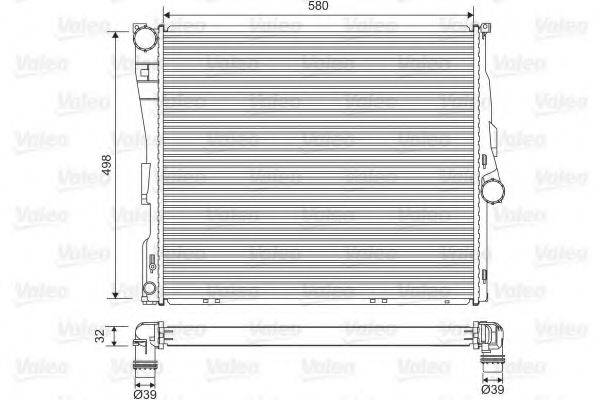 VALEO 701563 Радіатор, охолодження двигуна