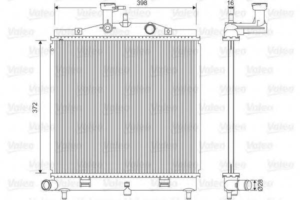 VALEO 701605 Радіатор, охолодження двигуна