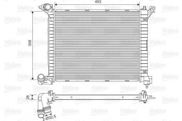 VALEO 734329 Радіатор, охолодження двигуна