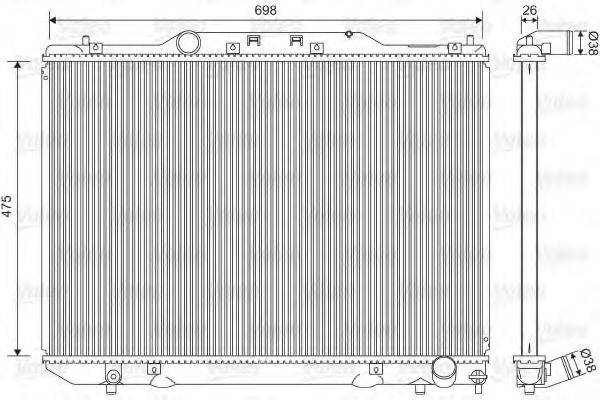 VALEO 734850 Радіатор, охолодження двигуна