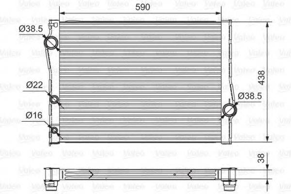 VALEO 701549 Радіатор, охолодження двигуна