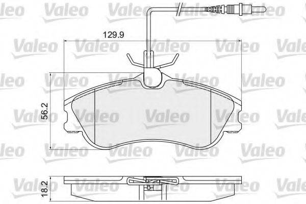 VALEO 872124 Комплект гальмівних колодок, дискове гальмо