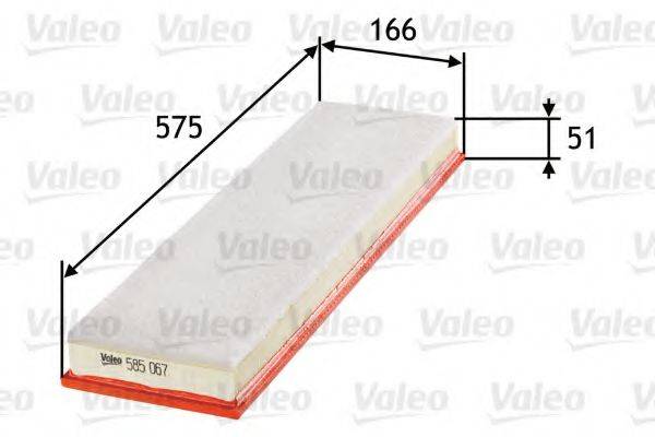 VALEO 585067 Повітряний фільтр